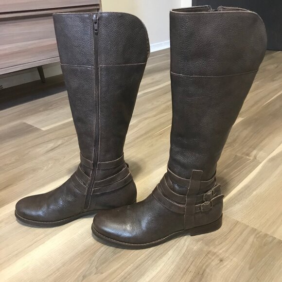 Blakely Ladies Dark Brown Tall Leather Riding Boots Size 8 - Picture 5 of 7